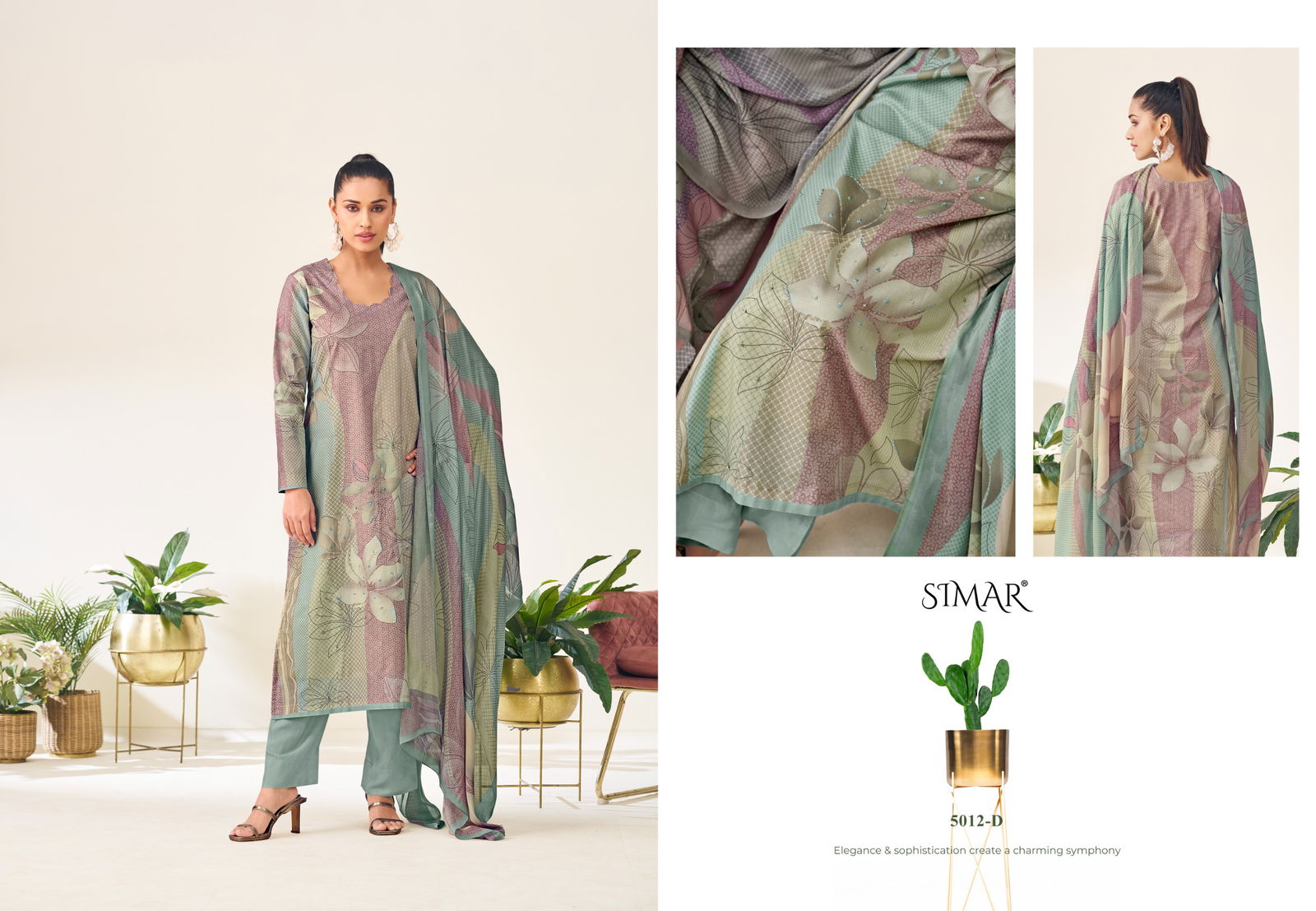 Sunidhi Gold By Glossy Lawn Cotton Printed Dress Material Exporters In India